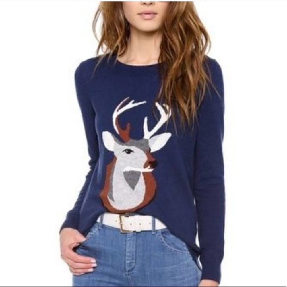 Madewell Oh Dear! Deer Intarsia Knit Pullover - XS